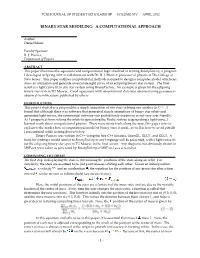 Binary Star Modeling: a Computational Approach