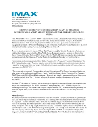 Disney's Zootopia to Be Released in Imax 3D