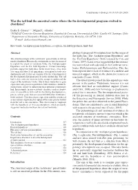 Downloaded from Brill.Com09/29/2021 09:36:32AM Via Free Access 318 Cotoras & Allende – Origin of Fin Developmental Program