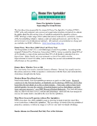 Home Fire Sprinkler Systems: Separating Fact from Fiction