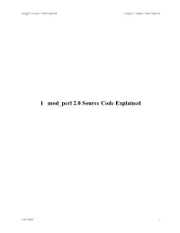 Mod Perl 2.0 Source Code Explained 1 Mod Perl 2.0 Source Code Explained