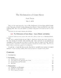 The Mathematics of Game Shows