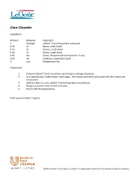 Clam Chowder