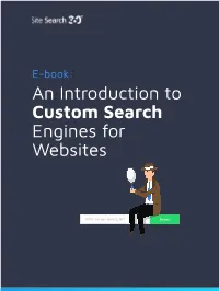 E-Book: an Introduction to Custom Search Engines for Websites