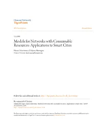 Models for Networks with Consumable Resources: Applications to Smart Cities Hayato Montezuma Ushijima-Mwesigwa Clemson University, Hmwesigwa@Hotmail.Com