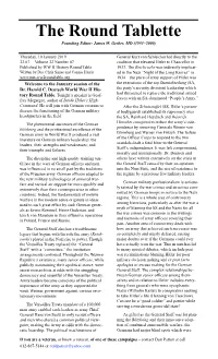 The Round Tablette Founding Editor: James W