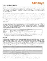 Units and Conversions