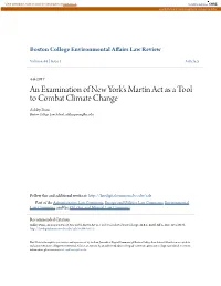 An Examination of New Yorkâ•Žs Martin Act As a Tool To