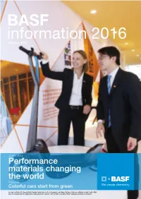 BASF Information 2016 October, 2016