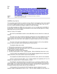 CHARTERS in New York City the Conversation Around Charters Is A