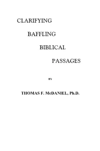Clarifying Baffling Biblical Passages