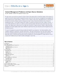 Content Management Problems and Open Source Solutions by Seth Gottlieb | Content Management Practice Lead