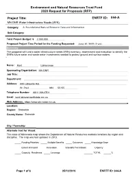 Environment and Natural Resources Trust Fund 2020 Request for Proposals (RFP)