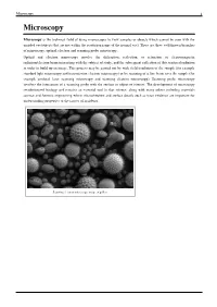 Microscopy 1 Microscopy