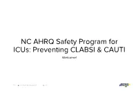 NC ICU Program Call 1