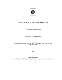 Pattern of International Trade Through West Bengal: Some Evidence from Port-Level Data