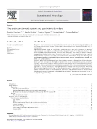 The Endocannabinoid System and Psychiatric Disorders