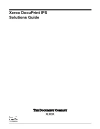 Xerox Docuprint Lps Solutions Guide