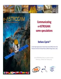 1 Communicating E-ASTROGAM