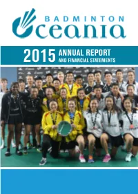 Annual Report 2015 and Financial Statements