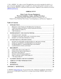 ASHRAE TC9.9 Data Center Storage Equipment
