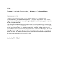 B-967 Peabody Institute Conservatory & George Peabody Library