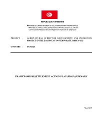 Framework Resettlement Action Plan (Frap) Summary
