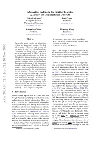 Information Seeking in the Spirit of Learning: a Dataset For