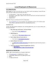 Local Employers & Resources