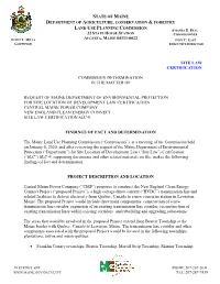 Maine LUPC Filing, Jan 8 2020