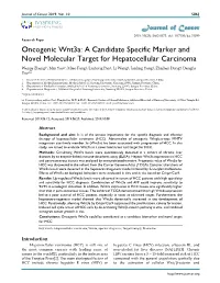 Oncogenic Wnt3a