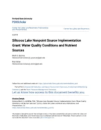Siltcoos Lake Nonpoint Source Implementation Grant: Water Quality Conditions and Nutrient Sources