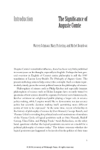 The Science, Philosophy, and Politics of Auguste Comte