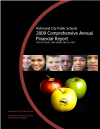 2009 Comprehensive Annual Financial Report for the FISCAL YEAR ENDED JUNE 30, 2009