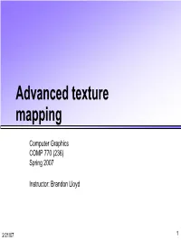 Advanced Texture Mapping