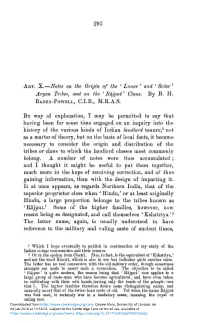 Aryan Tribes, and on the 'Rājput'