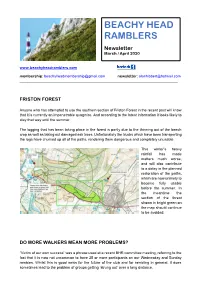 March/April Walks Programme, the BHR Website and the Ramblers App