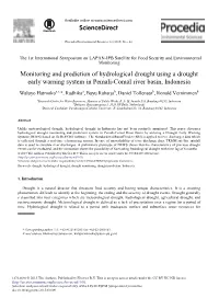 Monitoring and Prediction of Hydrological Drought Using a Drought Early Warning System in Pemali-Comal River Basin, Indonesia
