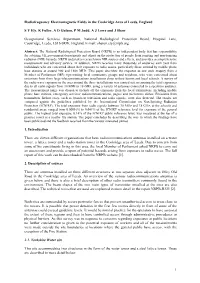 Radiofrequency Electromagnetic Fields in the Cookridge Area of Leeds, England