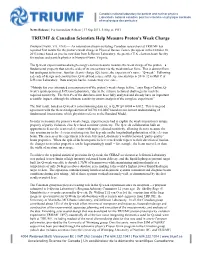 TRIUMF & Canadian Scientists Help Measure Proton's Weak Charge