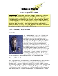 Valve Types and Char