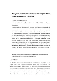 A Bayesian Hierarchical Generalized Pareto Spatial Model for Exceedances Over a Threshold