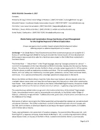 Alaska Native and Conservation Groups Sue Bureau of Land Management for Shortsighted Approval of Mineral Exploration
