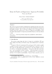 Bruno De Finetti and Imprecision: Imprecise Probability Does Not Exist!