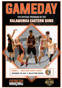 Game Program: Suns Vs Tigers