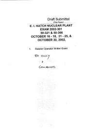 Hatch October 2002 Exam 50-321/2002/301 DRAFT RO Only & Combined Written Exam