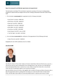 1 Report for Proposed Council Member