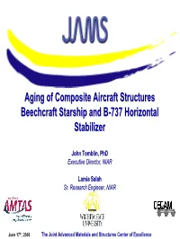 Aging of Composite Aircraft Structures Beechcraft Starship and B-737