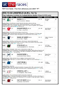 At the Races PDF FORM GUIDE