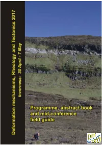 Conference Programme, Abstract Book and Mid-Conference Field Guide